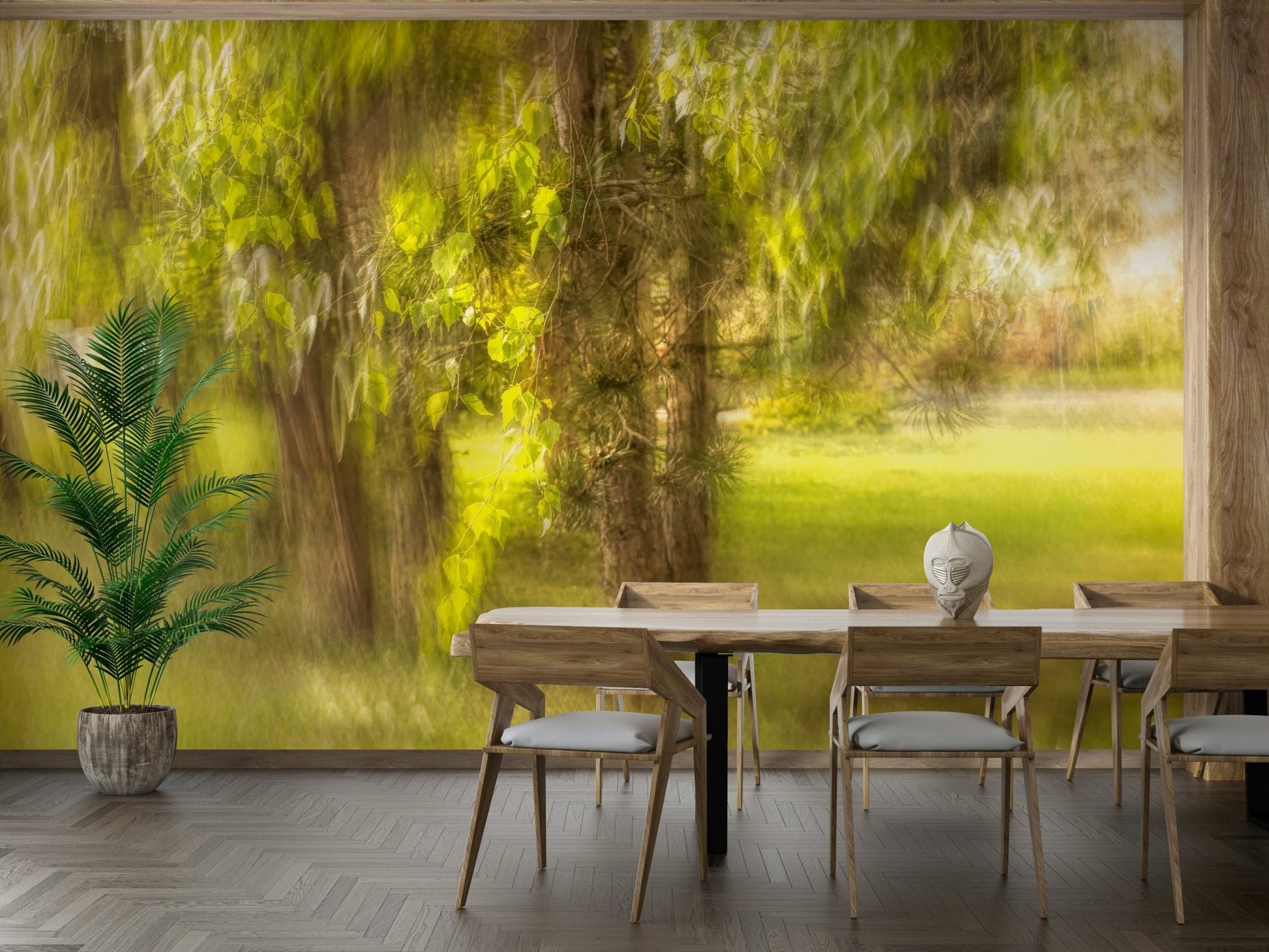 Inviting and calming outdoor feel.

