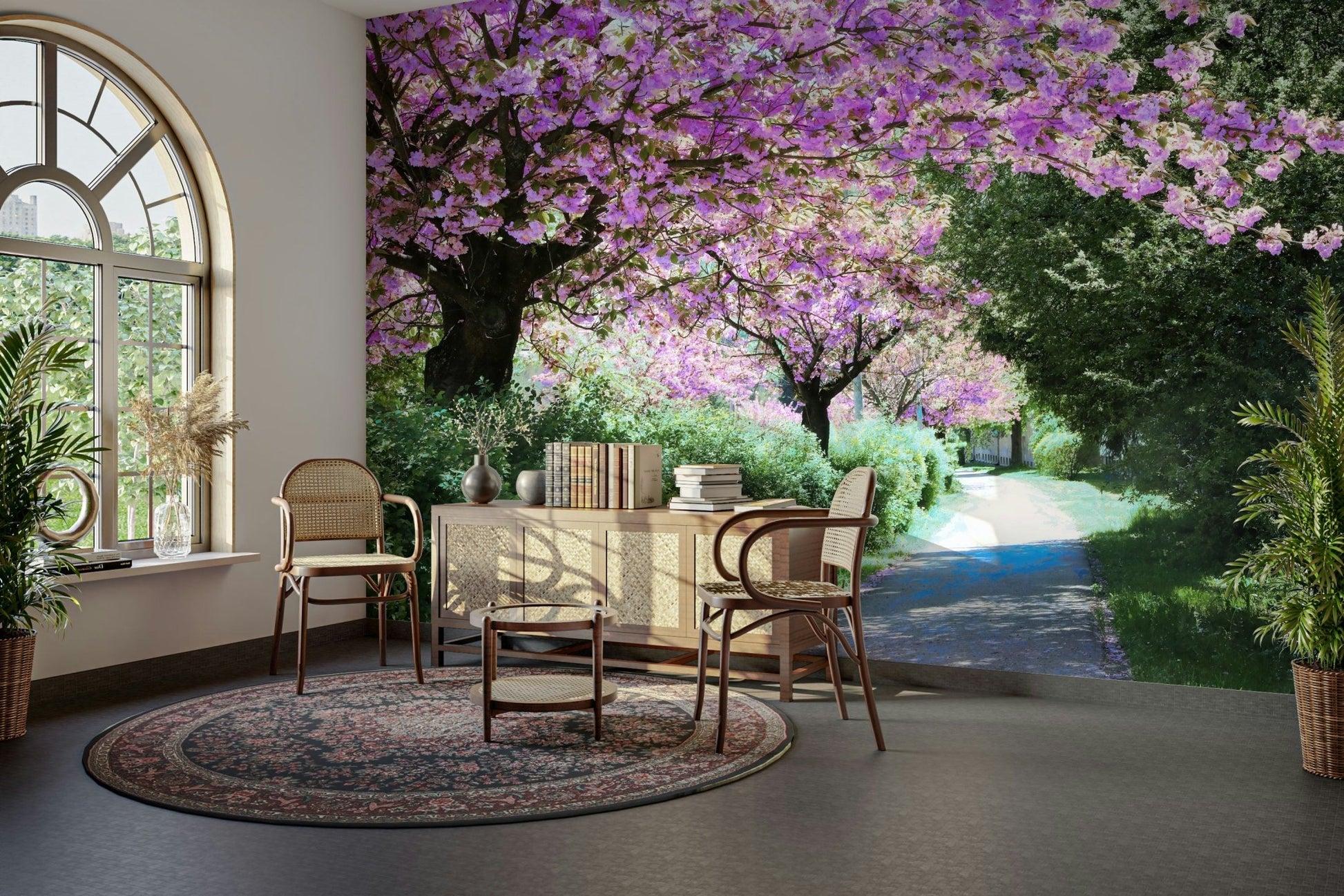 The high-resolution print captures fine details of the blossoms and leaves.

