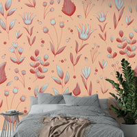 Minimalist peach wallpaper for bedrooms

