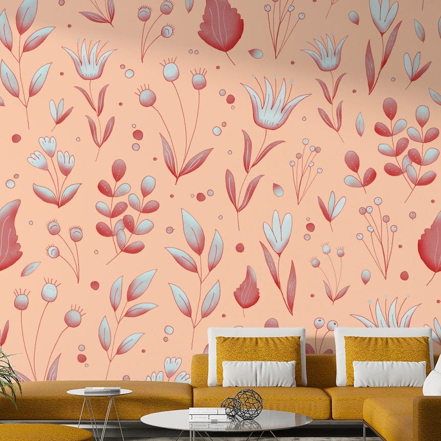 Nature-inspired wallpaper with soft tones

