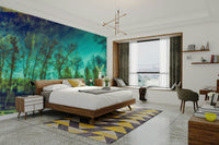 A large-scale art print of a natural scene.

