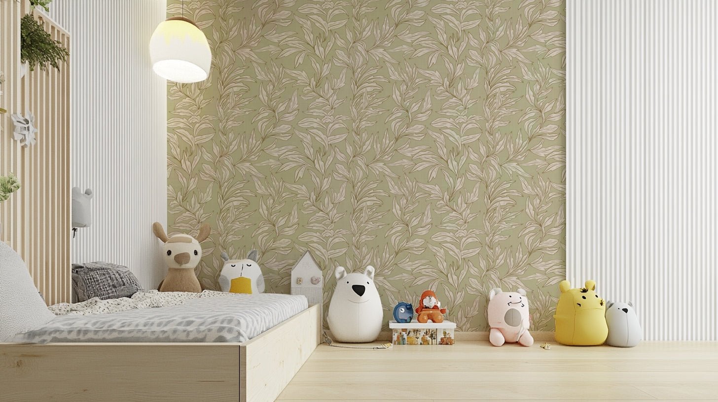 Serene Sage Botanical Wallpaper⁠