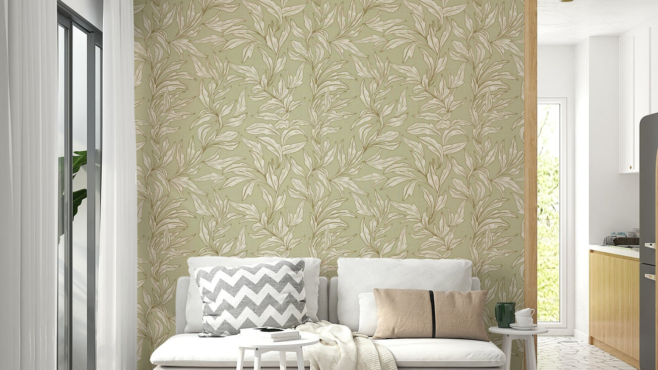 Serene Sage Botanical Wallpaper⁠
