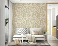 Serene Sage Leaves wall mural

