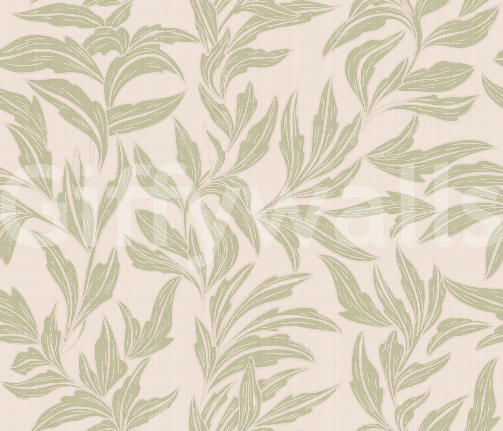Wallpaper for walls with soft greenery

