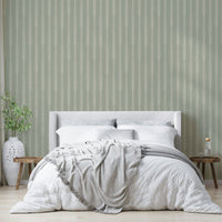 Vertical stripe pattern in soothing sage hues

