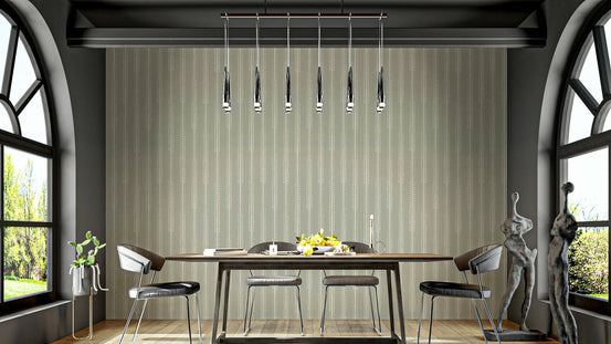 Soft green stripes wallpaper with classic elegance, GD904