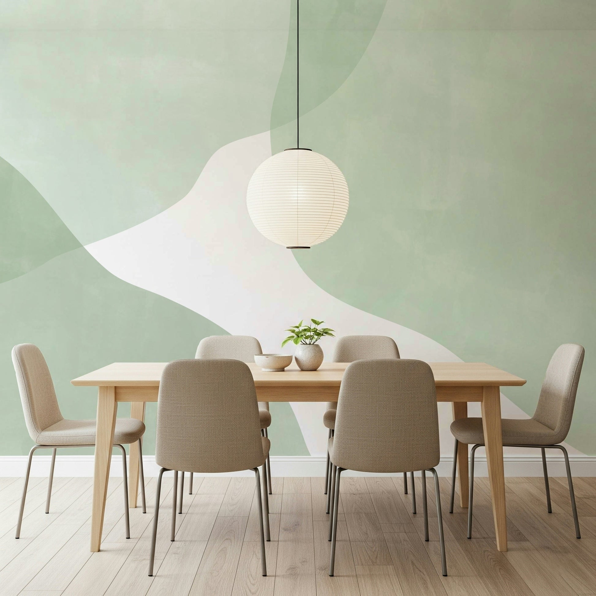 A tranquil subtle color wash wall mural for your decor.