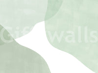 A high-quality serene green wall mural for walls.