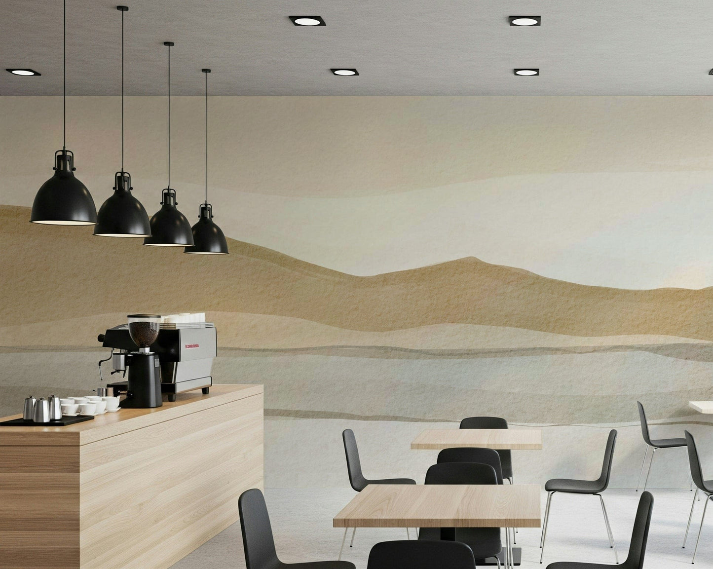 Serene Sandscape calming neutral hues wallpaper for walls design