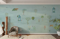 The background is a soft, calm landscape with hills and acacia trees. GD4091

