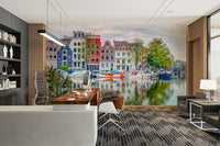 Serene Splendor of Amsterdam Reflections Wall Mural