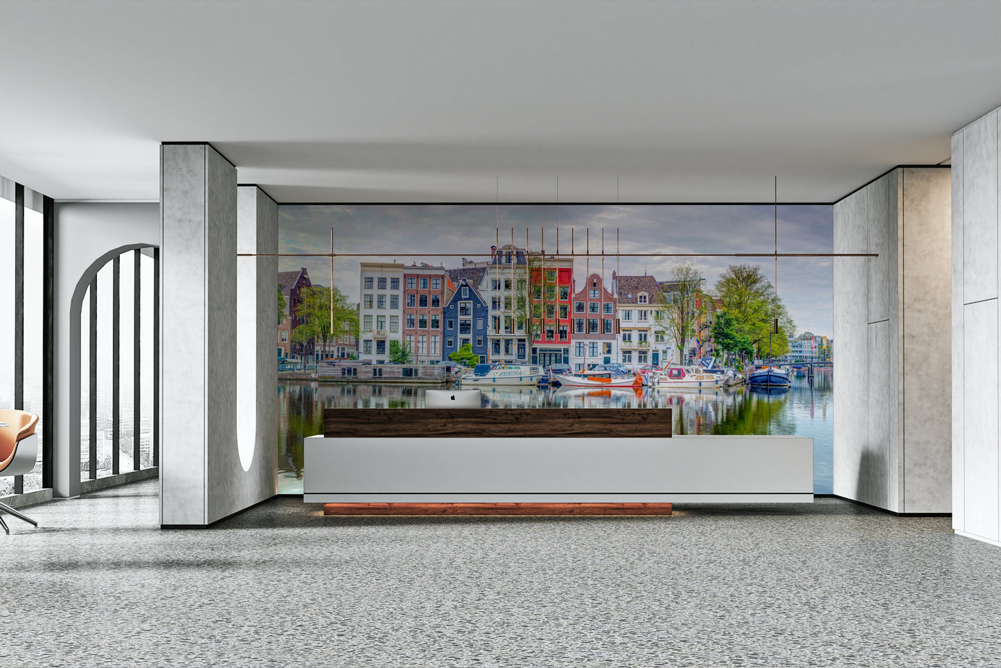 Serene Splendor of Amsterdam Reflections Wall Mural