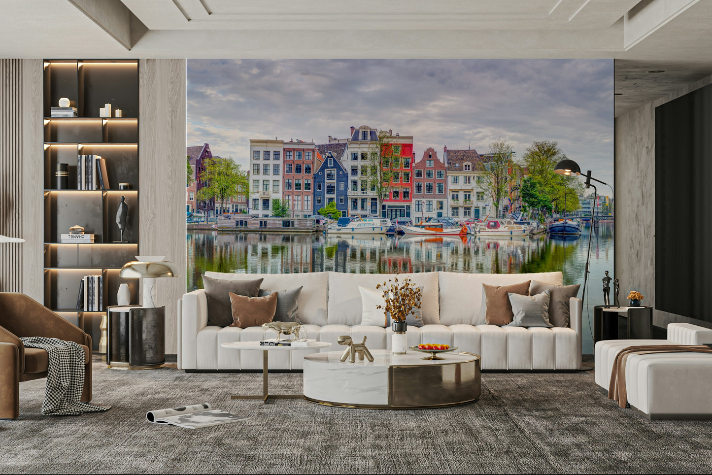 Serene Splendor of Amsterdam Reflections Wall Mural