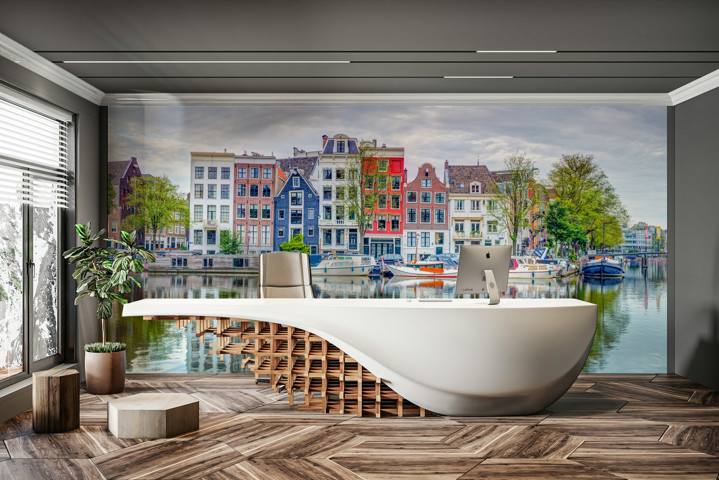 Serene Splendor of Amsterdam Reflections Wall Mural