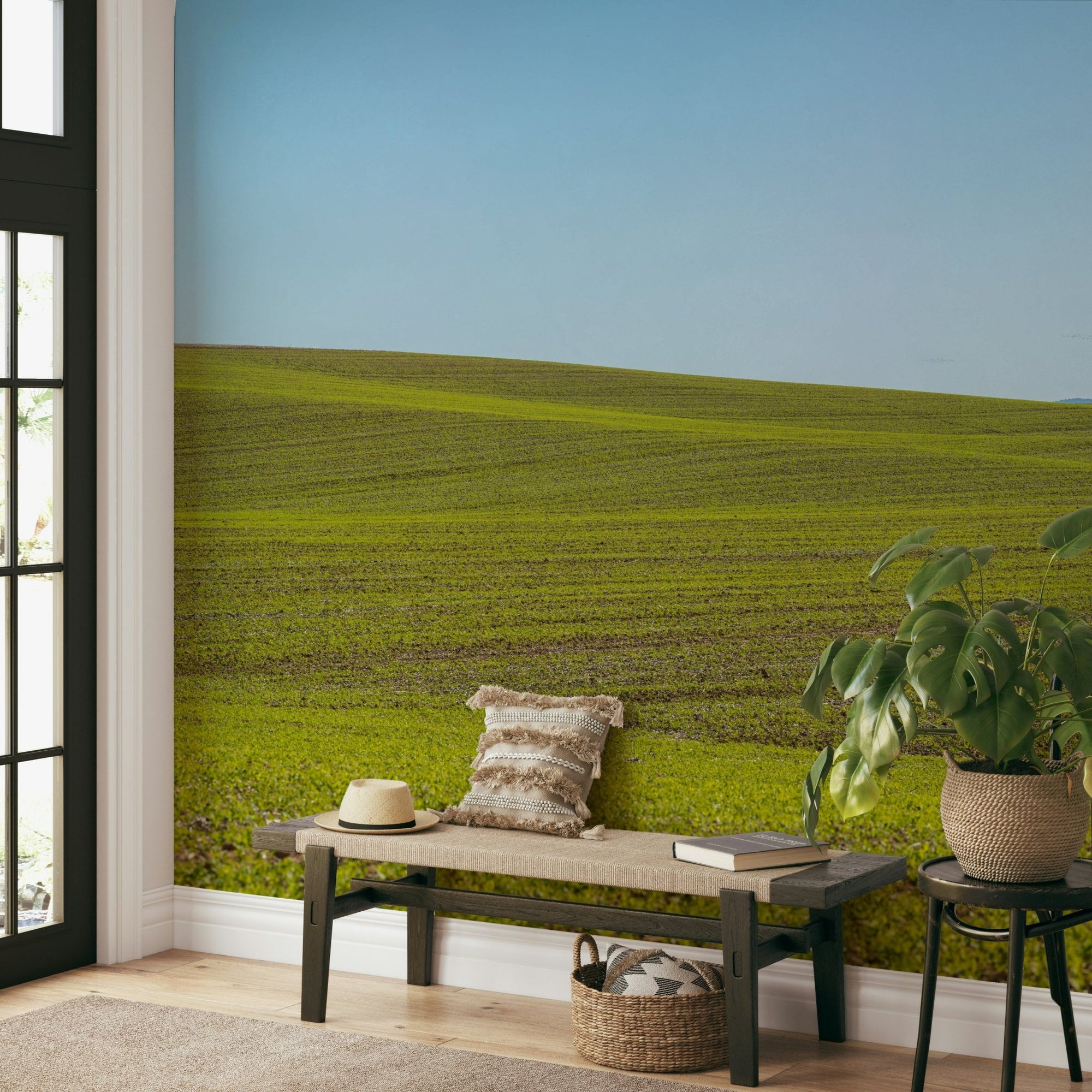Serene Spring Fields wall mural design, GD2044