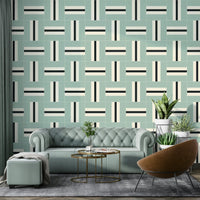 Serene beige and white wall stripes

