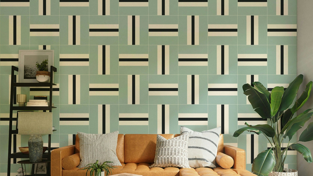 Soft neutral vertical stripe design

