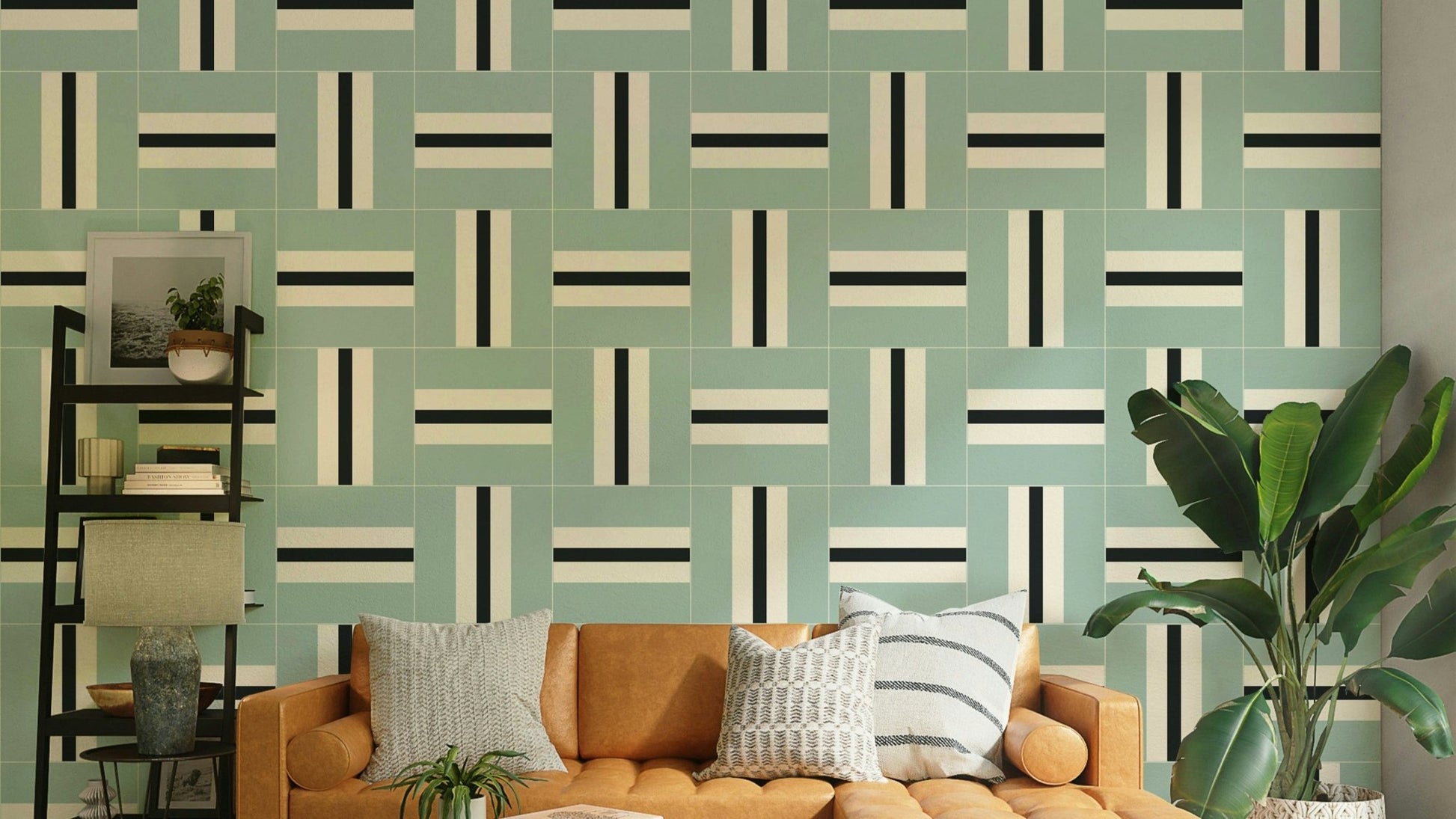 Soft neutral vertical stripe design

