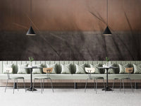 Minimalist sunset leaf wallpaper pattern
