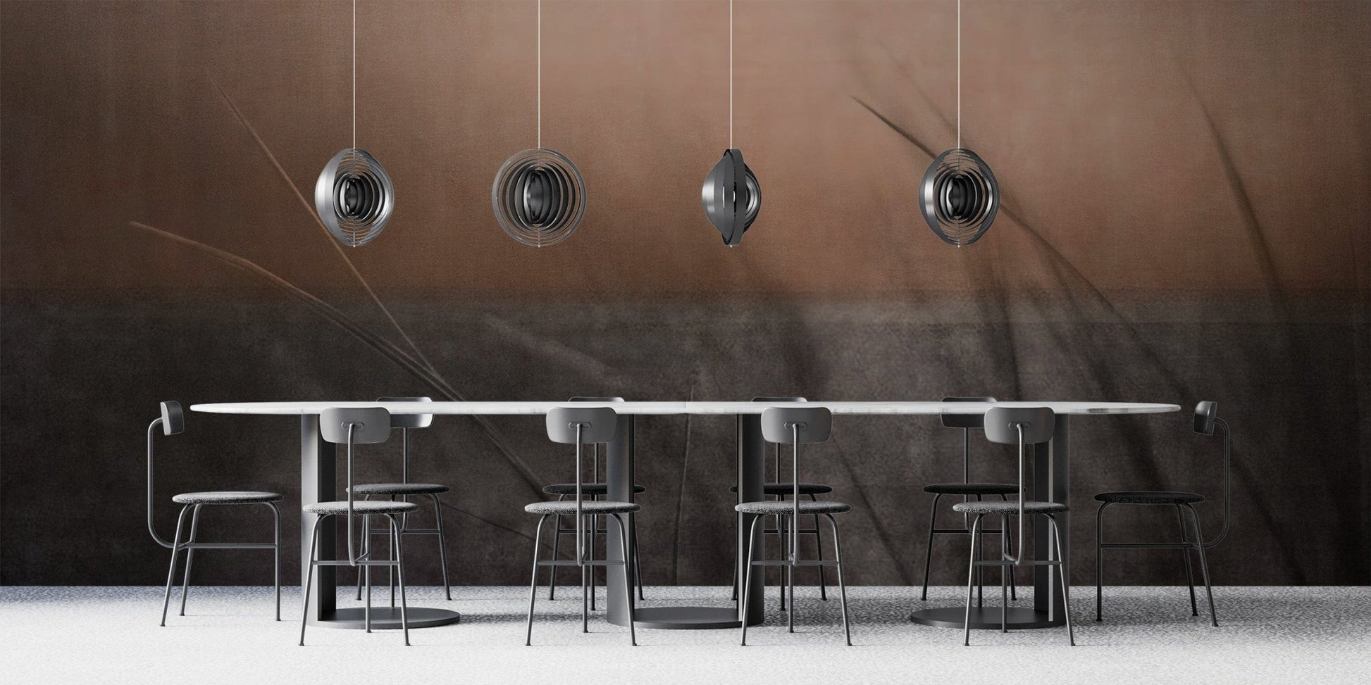 Elegant sunset leaf wallpaper for home
