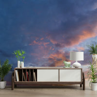 Sunset-inspired wall mural design

