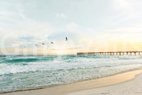 Scenic wall art with serene sea and sunset blend

