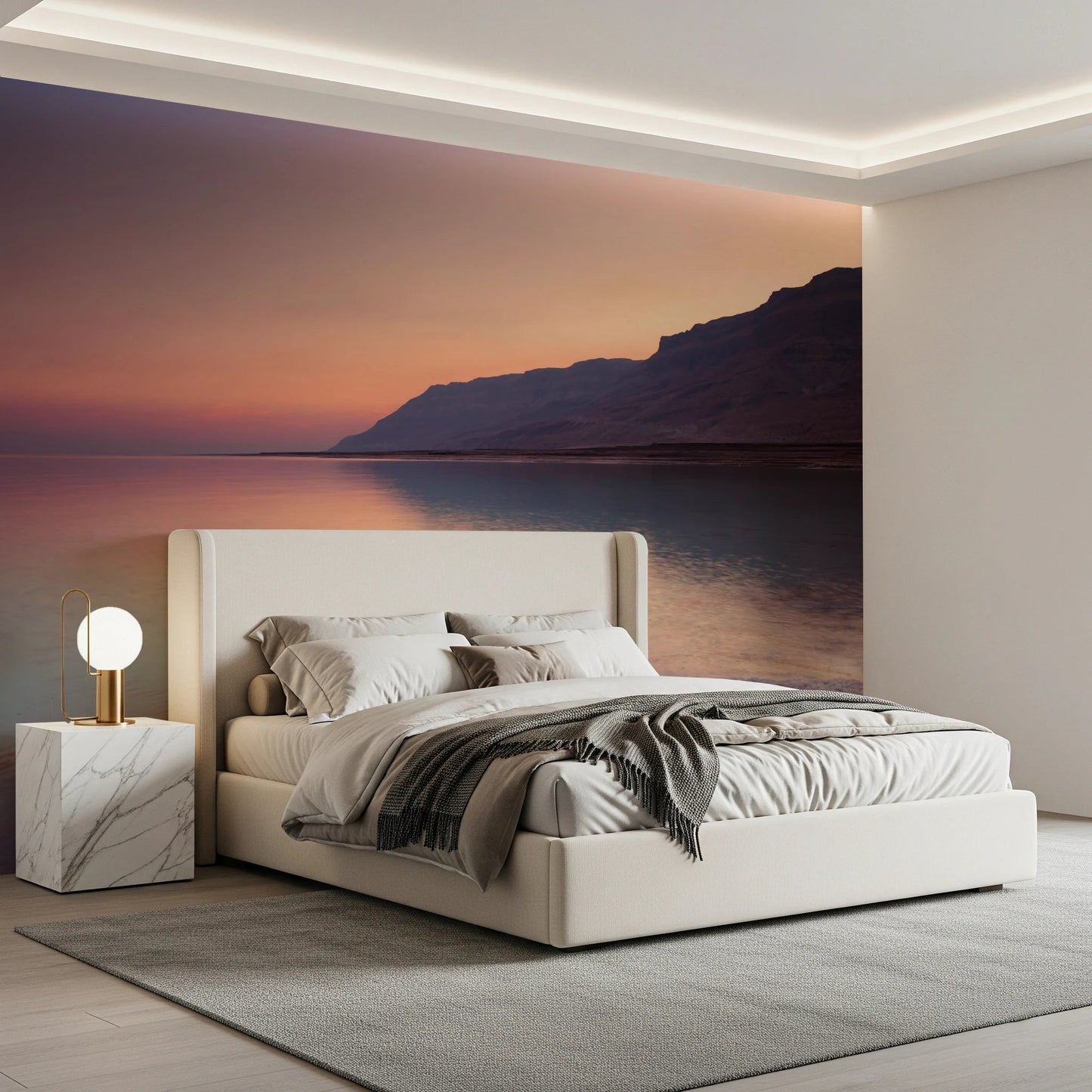 Sunset reflection water in Serene Sunset Shoreline wall mural, GD8752