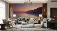 Hallway with Serene Sunset Shoreline wall mural ocean sunset, GD8752