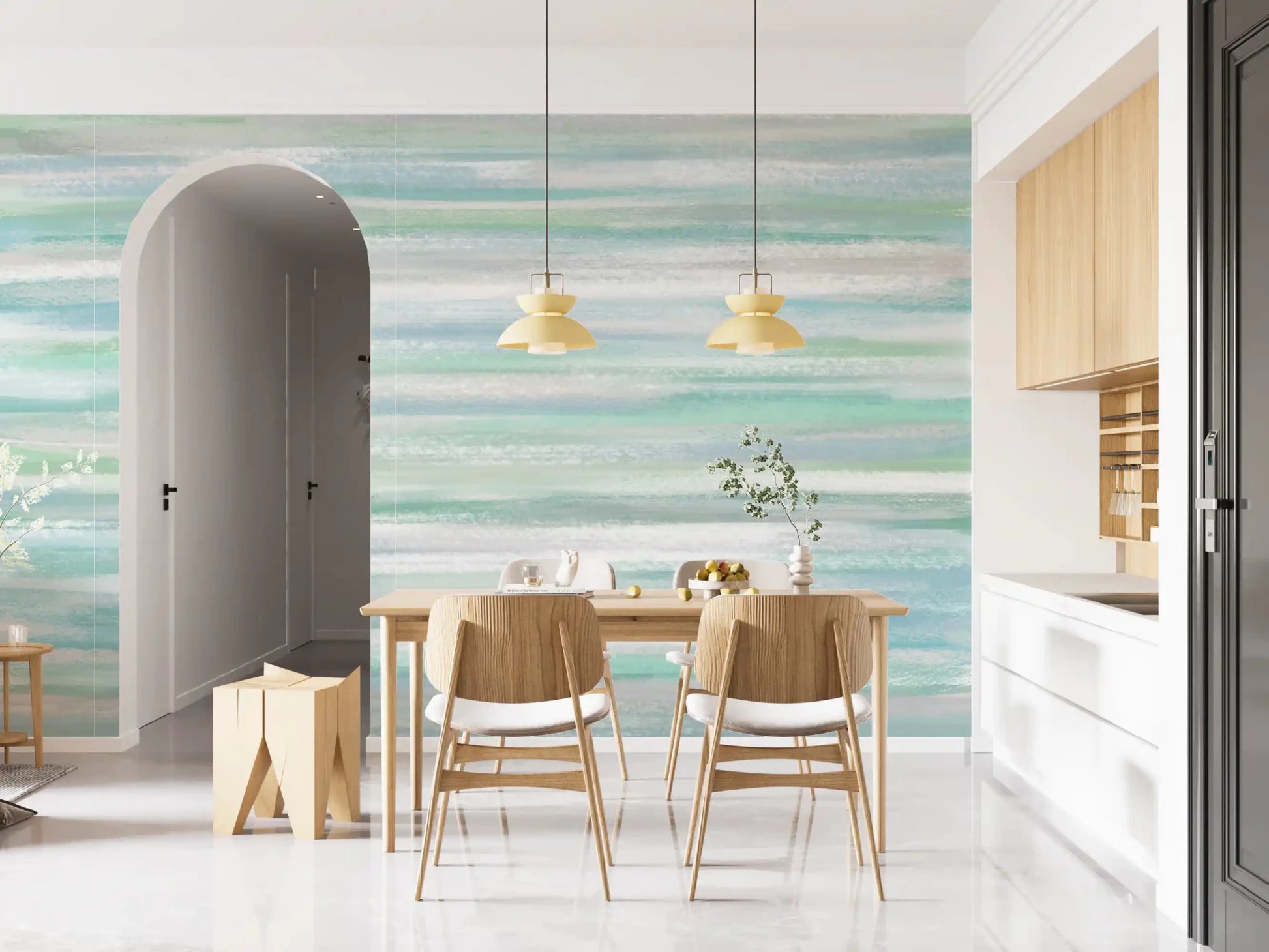 Serene Water Hues Wall MuralGD9538