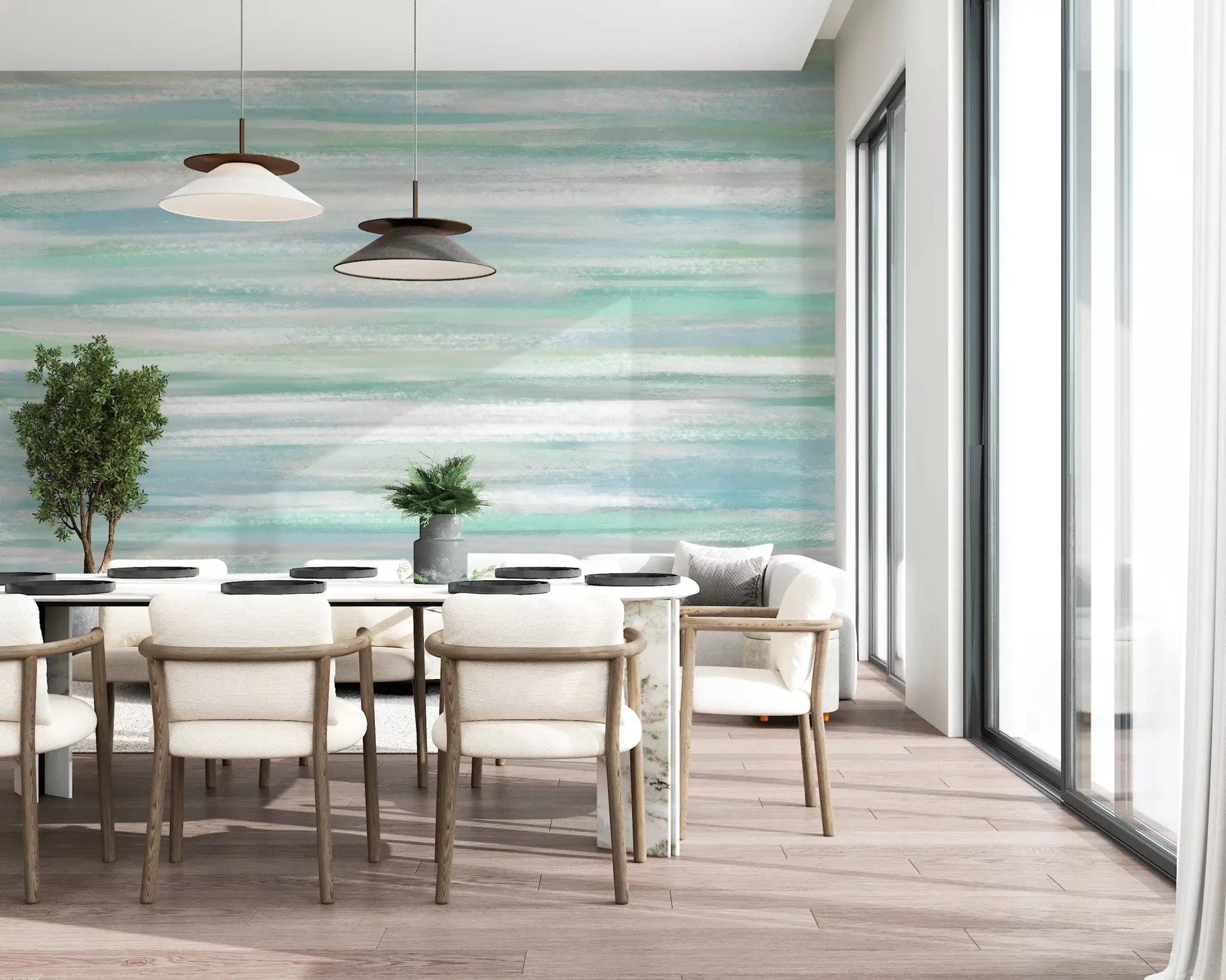 Serene Water Hues Wall MuralGD9538