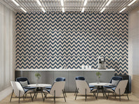 Mural wallpaper of a serene wave design

