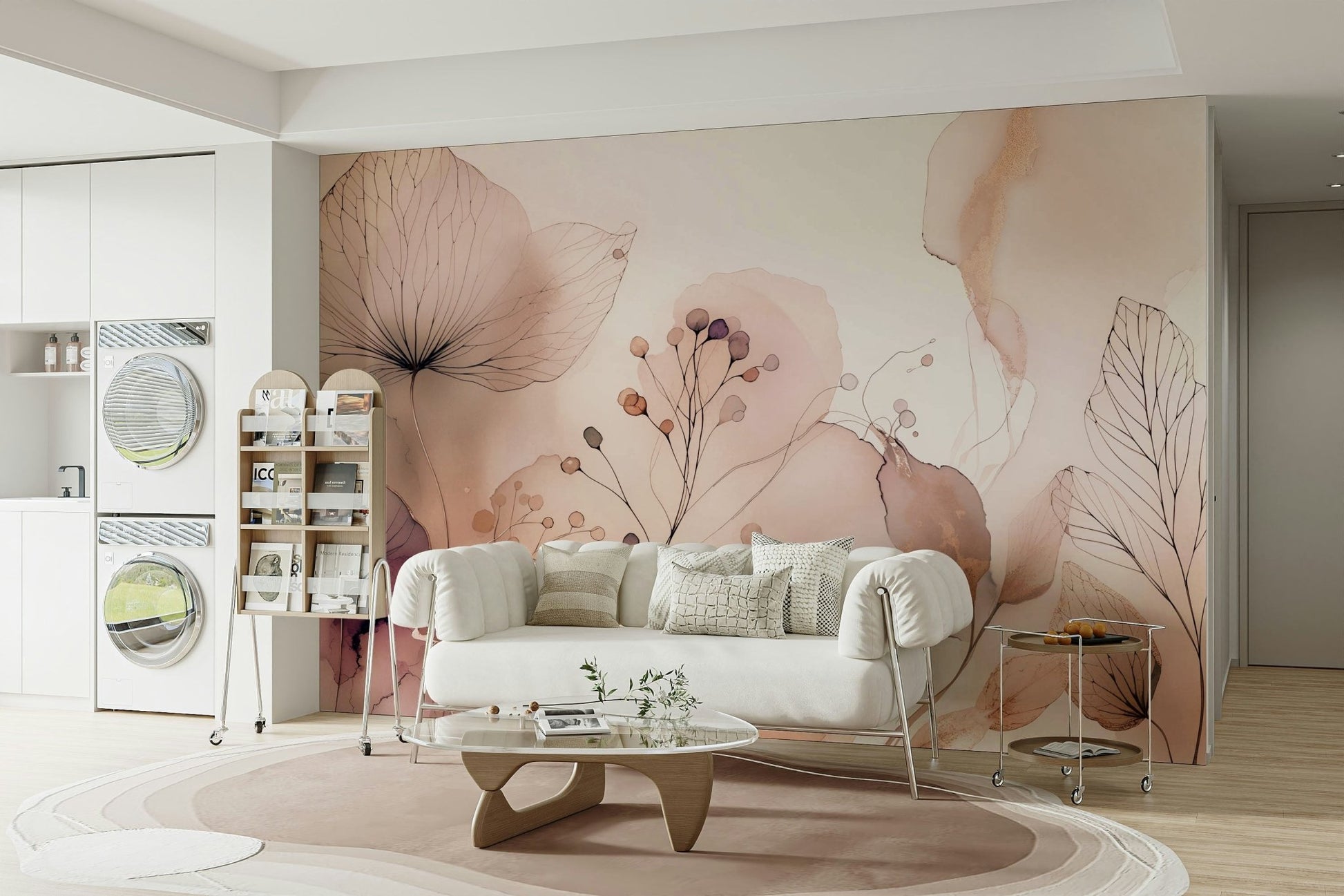 The style is artistic and painterly, like a watercolor.
