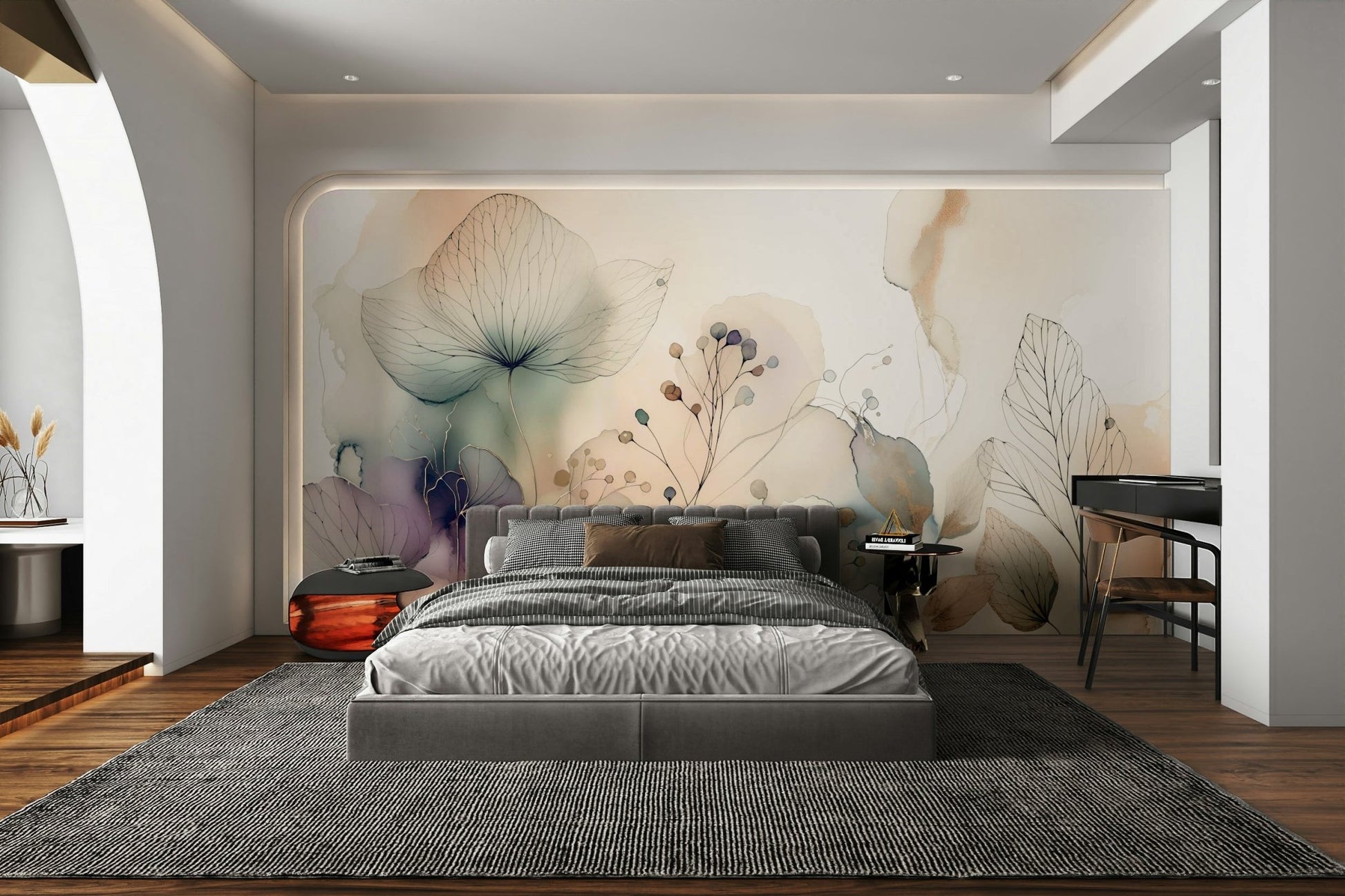 The overall mood is one of peace and quiet elegance.
