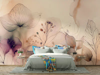 The mural is created for an entire wall, providing an immersive feel.
