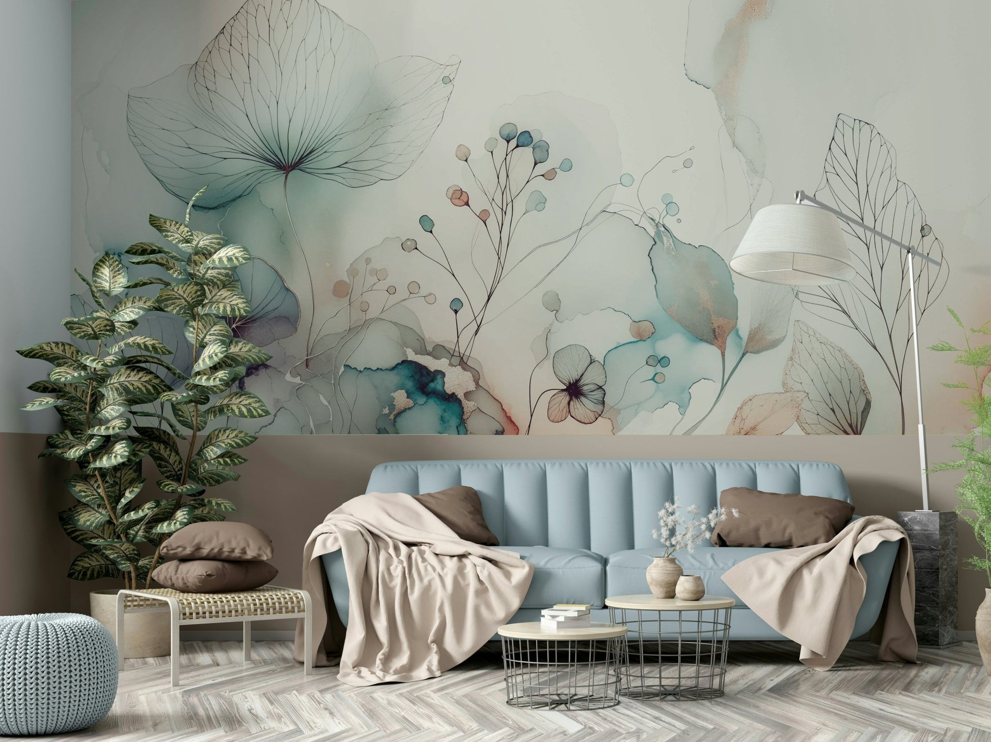 The style is artistic and painterly, like a watercolor.
