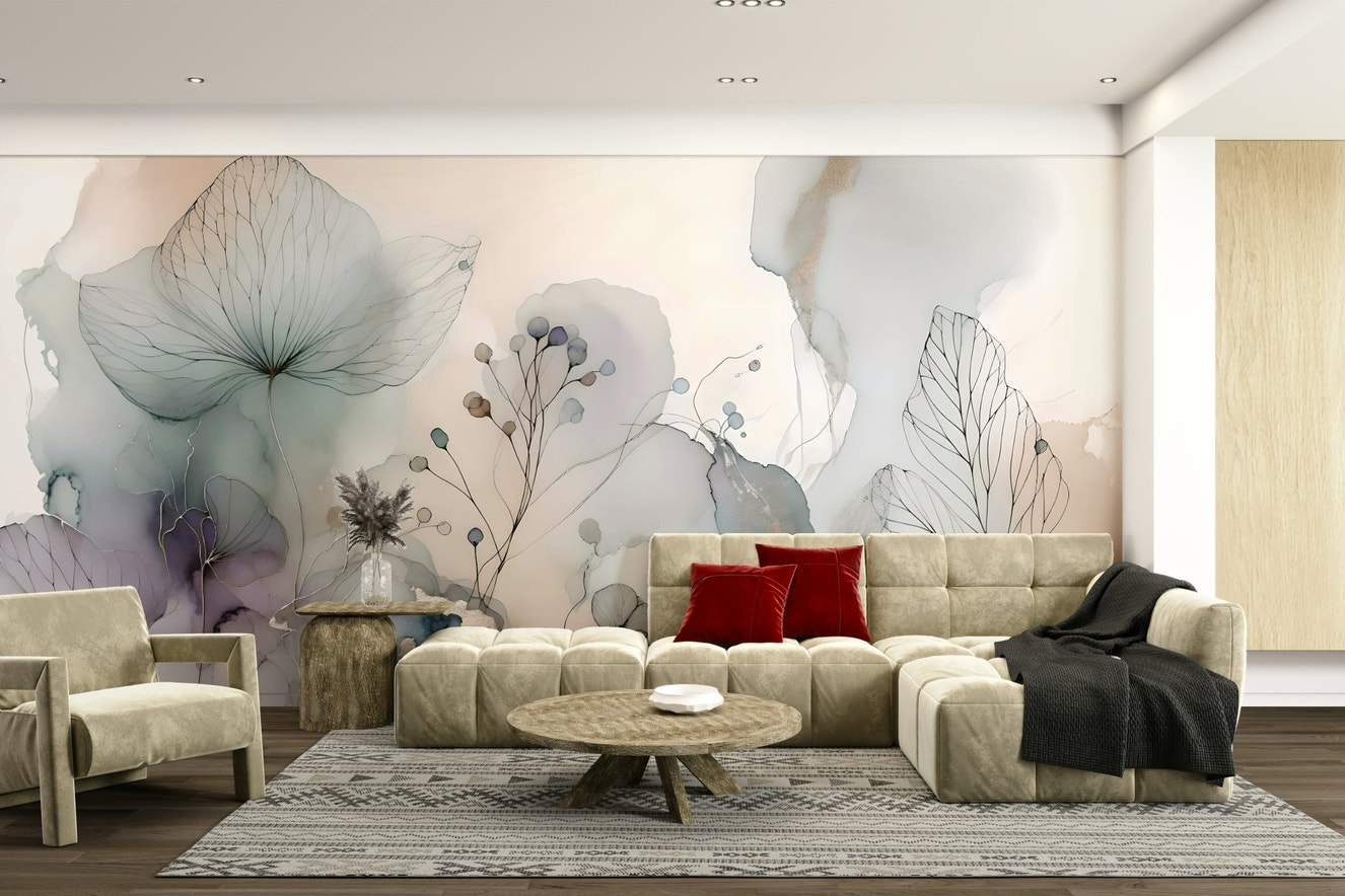 Serenity Blossom Dream Mural for peaceful spaces

