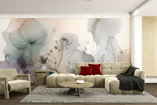 Serenity Blossom Dream Mural for peaceful spaces, GD1572