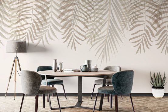 Serenity Palm Fronds Wallpaper mural tropical vibe, B821