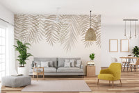 Serenity Palm Fronds Wallpaper design