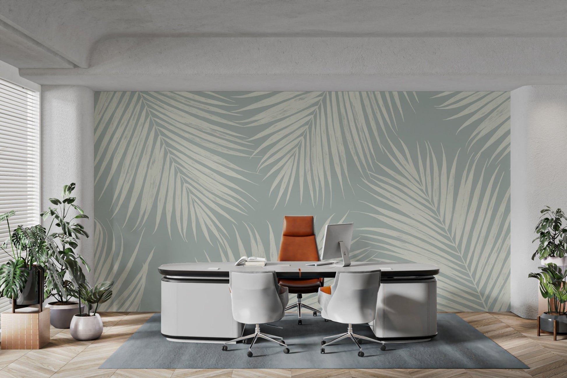 Elegant tropical palm wallpaper C214