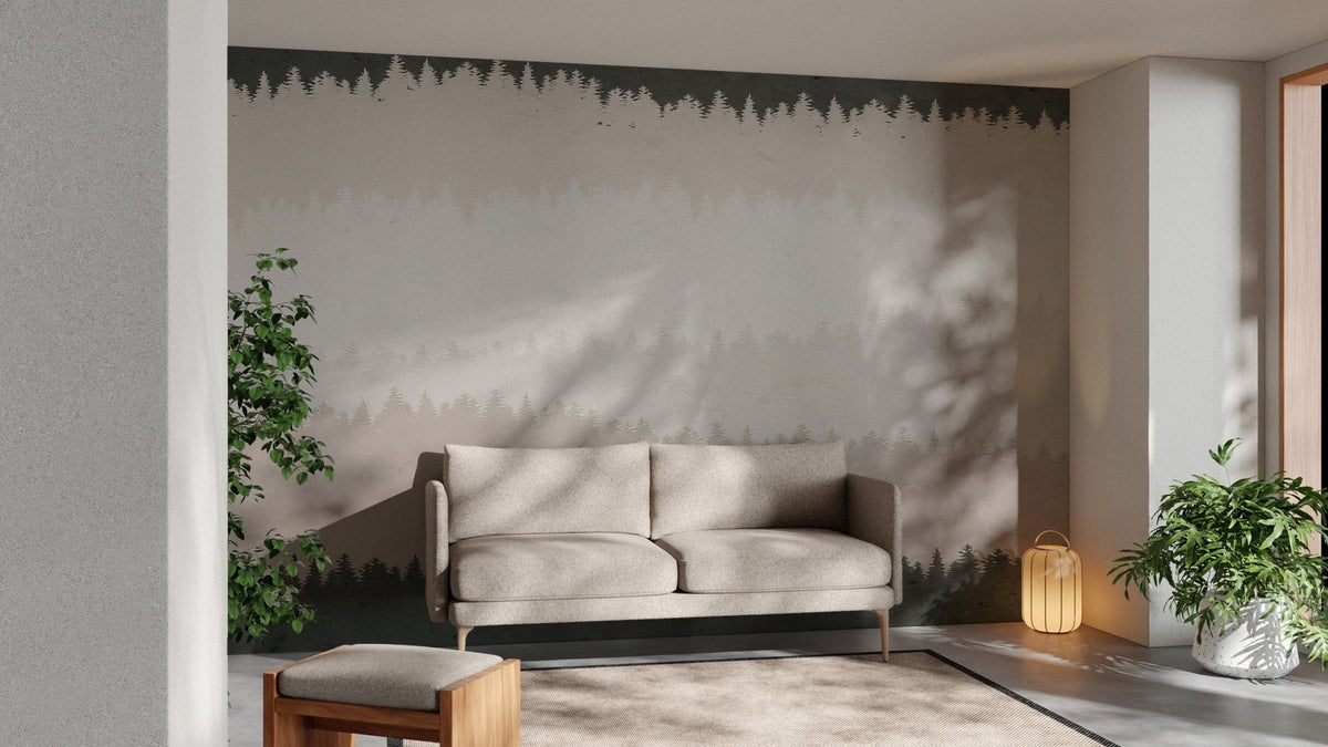 Chic living room style with Shaded Timber Illusion wallpaper, C368