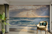 Evening sky mural in twilight colors

