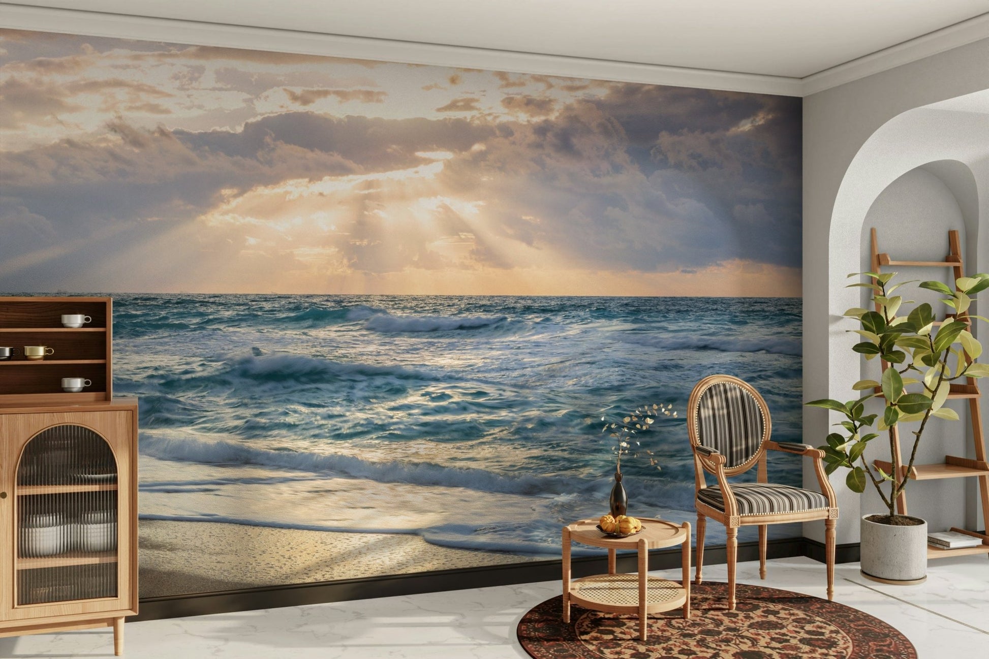 Shades of twilight wall mural with soft hues

