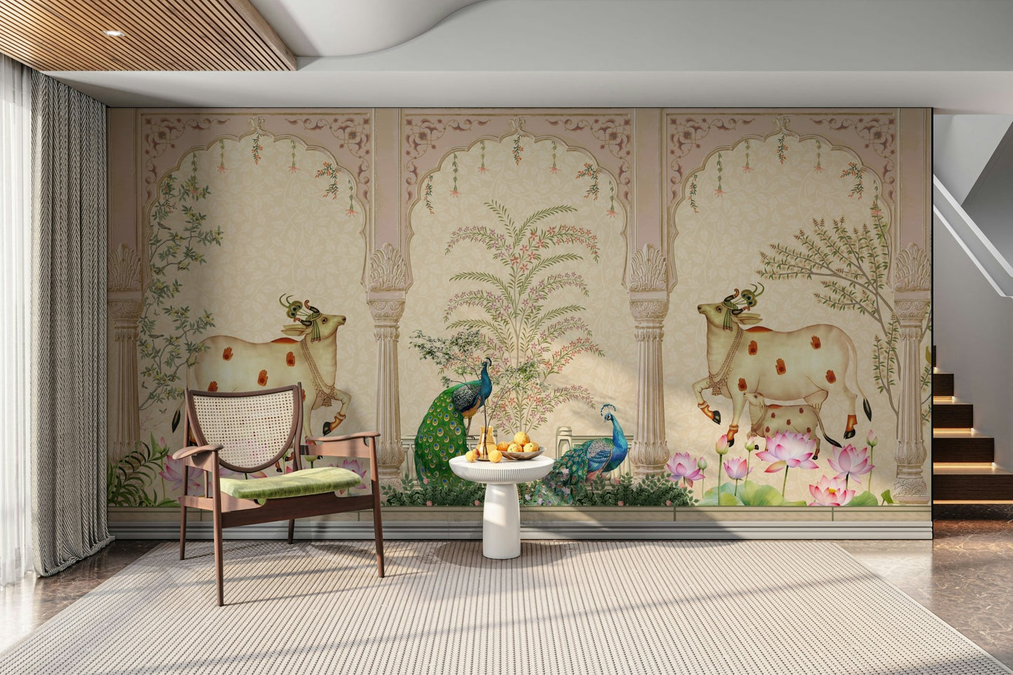 The composition is a harmonious, flowing pattern.

