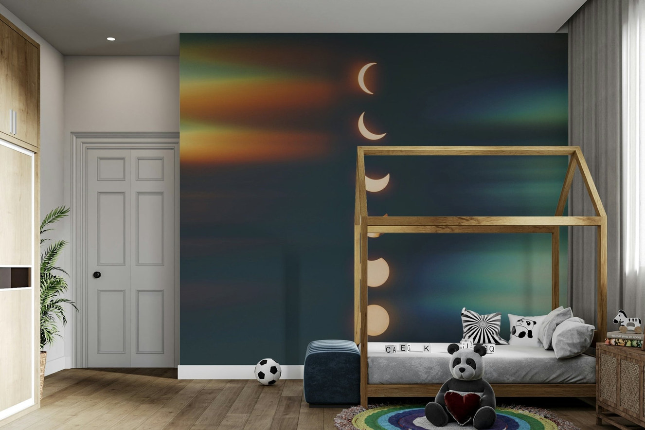 Shining Moon Phases Wall Mural