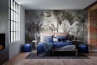 Shooter in jungle wall covering
