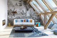 Hunter sitting wall mural art
