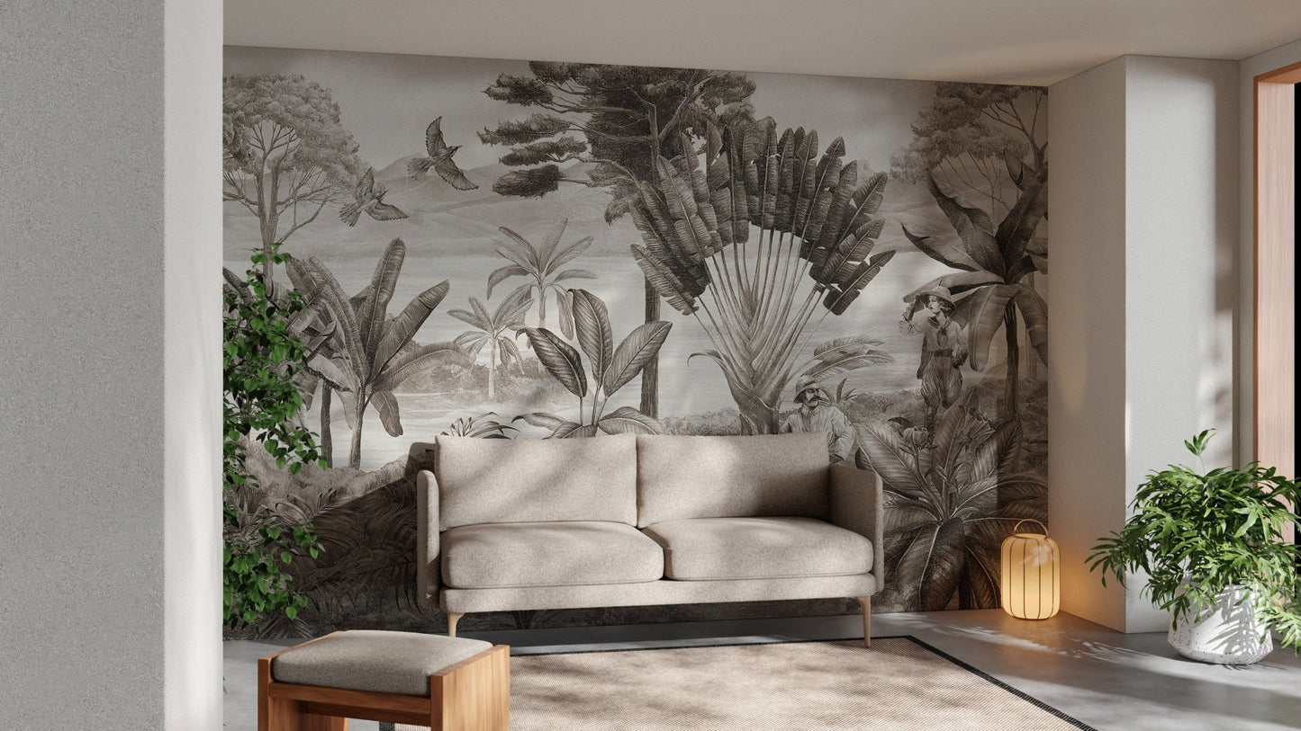 Jungle shooter mural for walls
