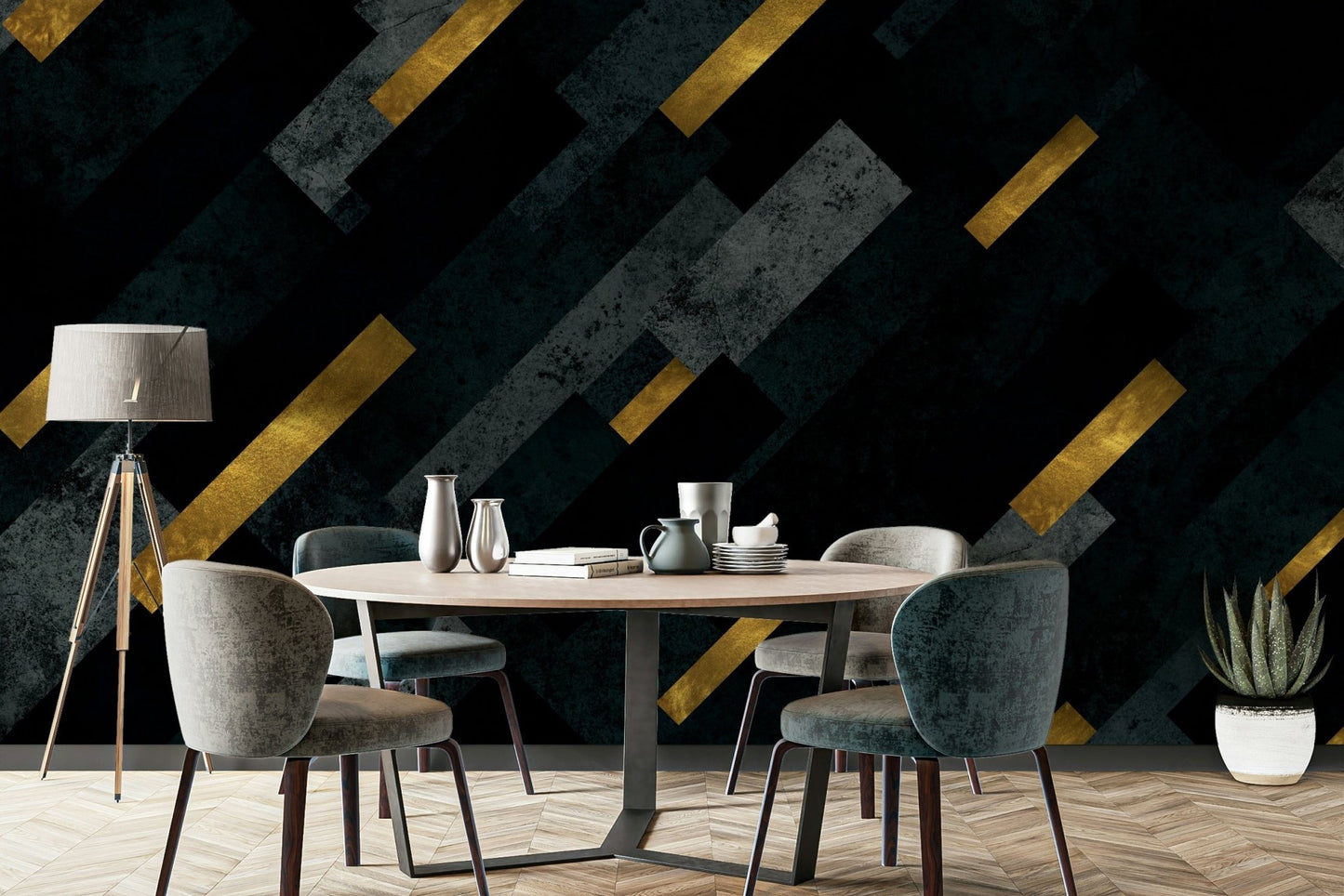 Celestial shooting stars wall art for bedroom decor.